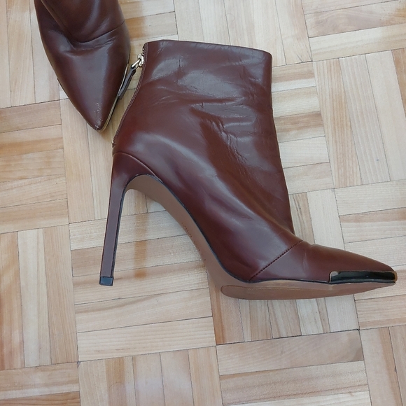 Nine west high heel leather booties size 7.5 - Picture 6 of 14